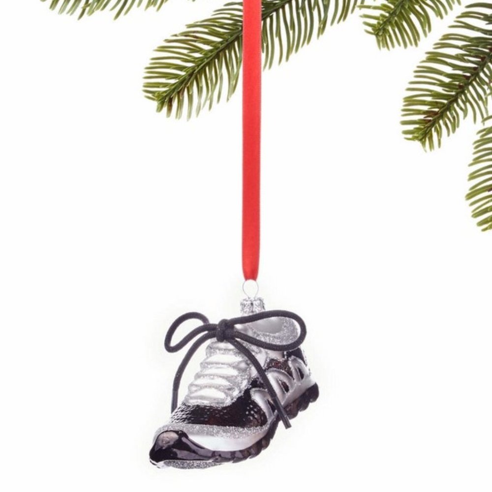 Holiday Lane Sports and Hobbies Athletic Shoe Tree Ornament: Silver